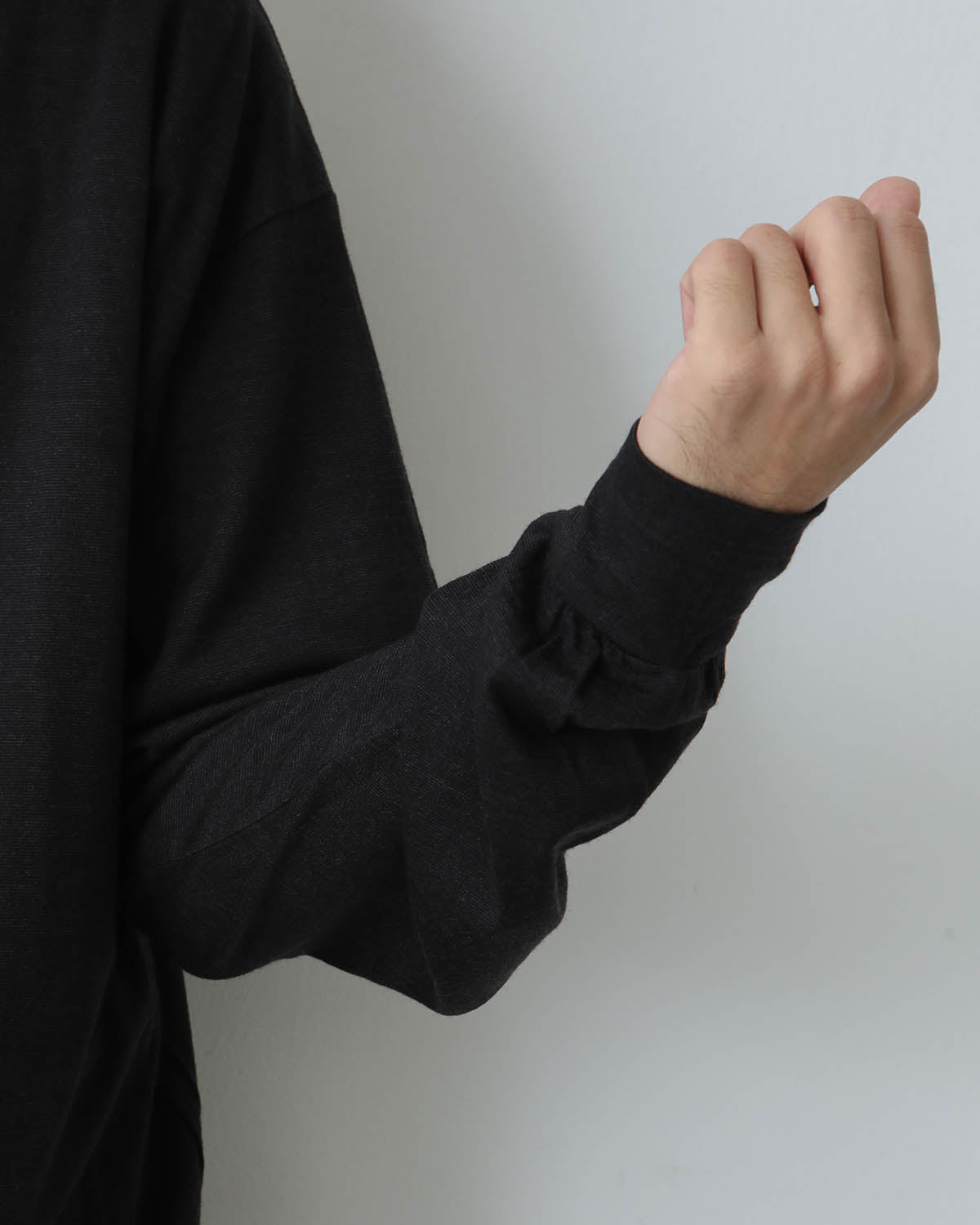 WOOL JERSEY LONG TURTLENECK