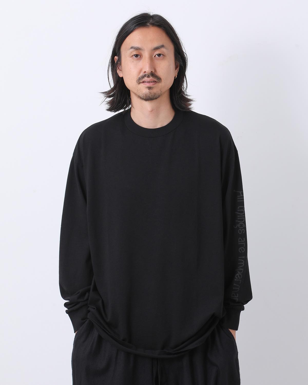 COTTON CASHMERE LONG SLEEVE T-SHIRT