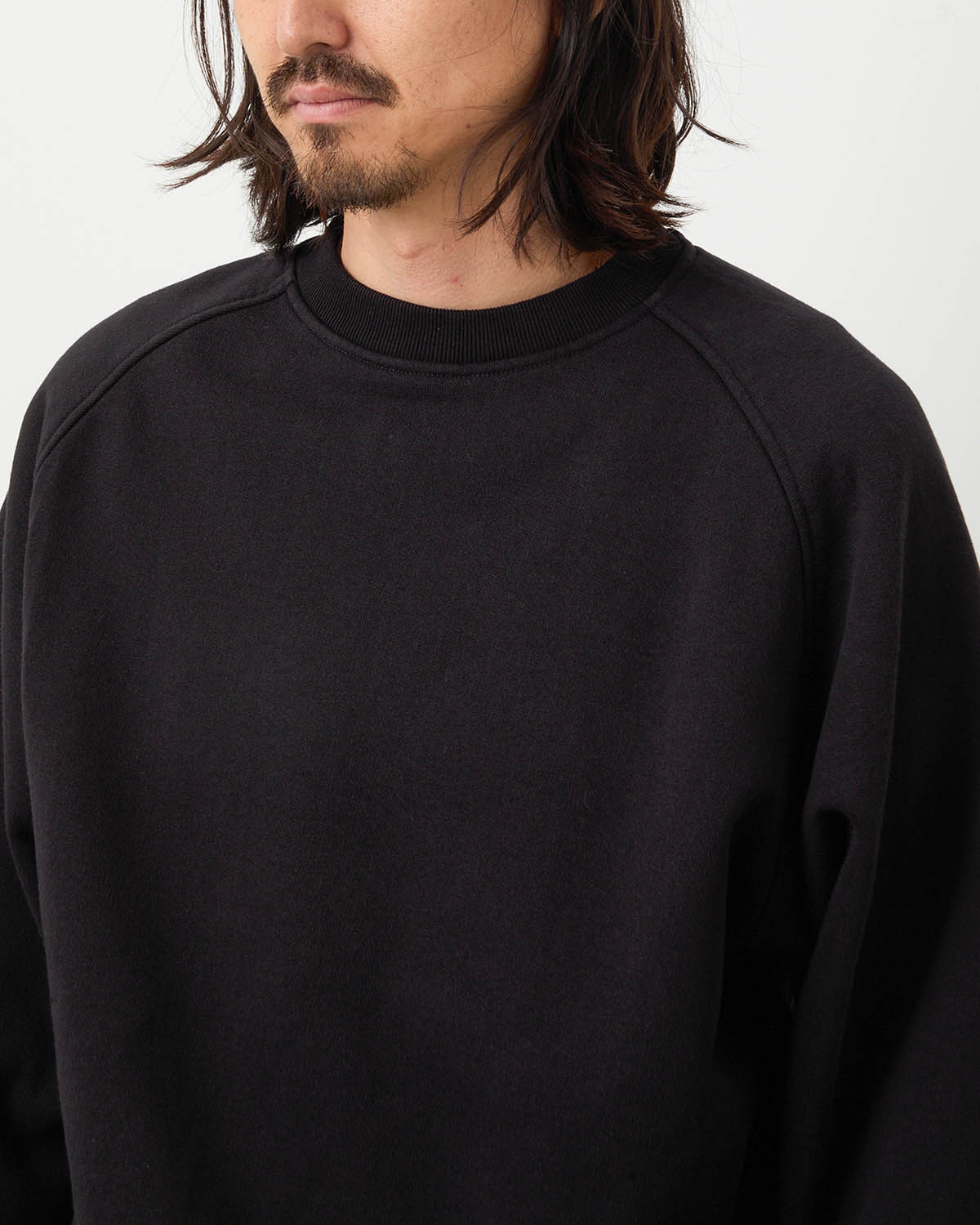 コットン裏毛クルーネック