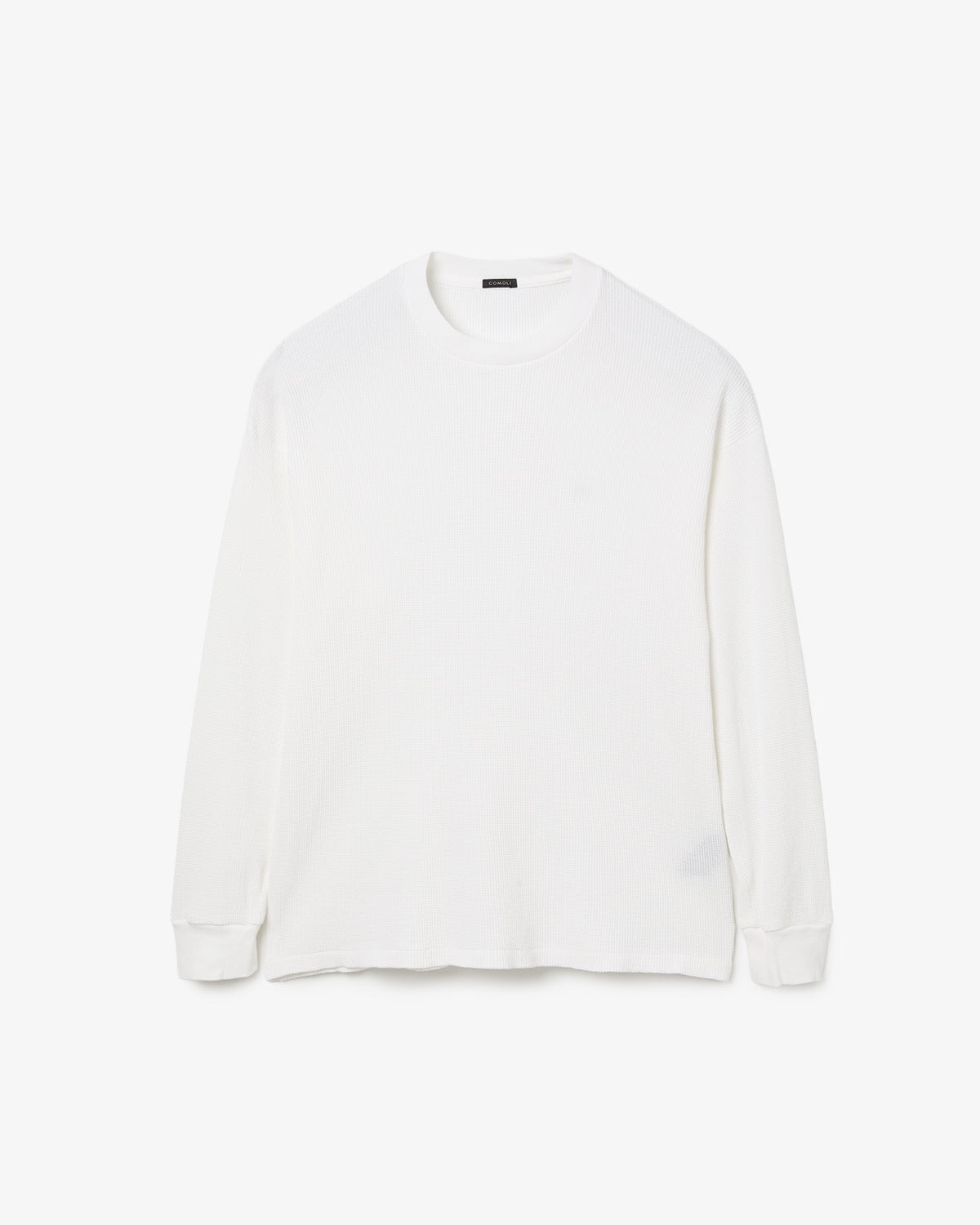 コットンワッフル長袖Tシャツ