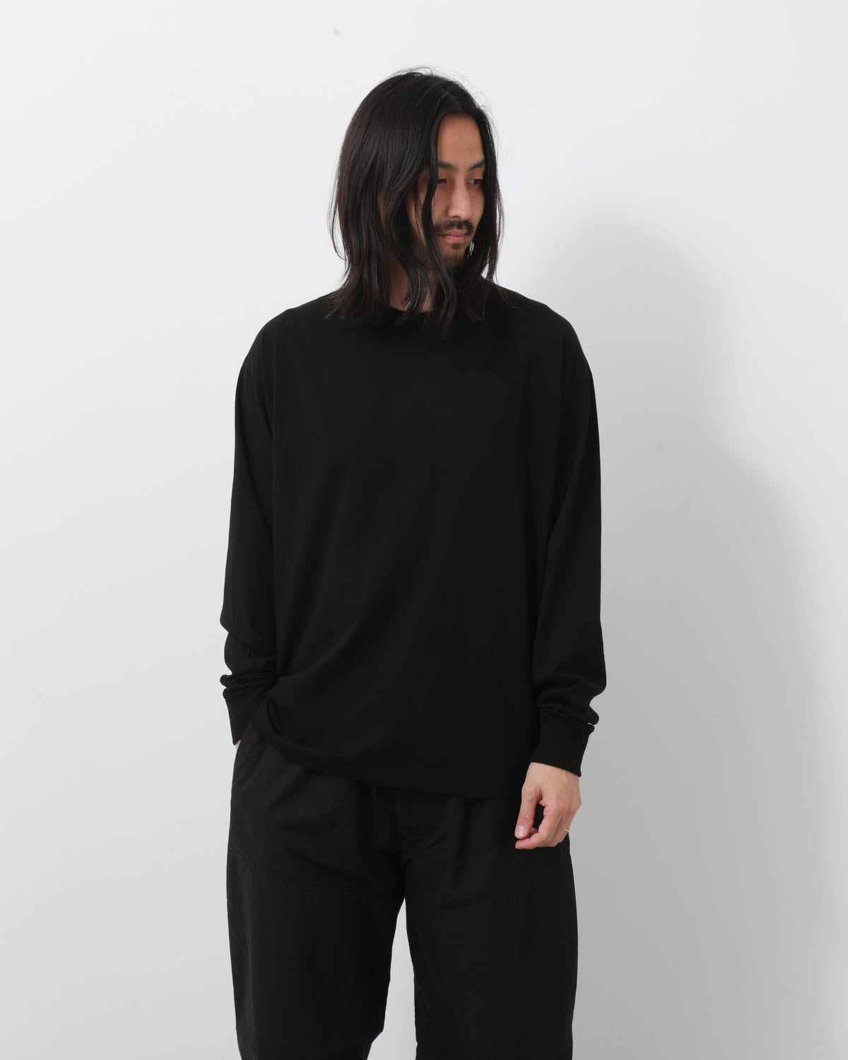 コットンジャージ長袖Tシャツ