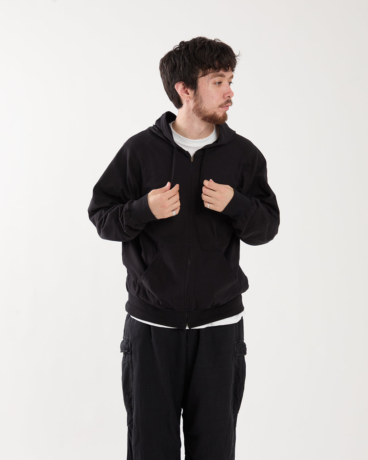JERSEY ZIP HOODIE