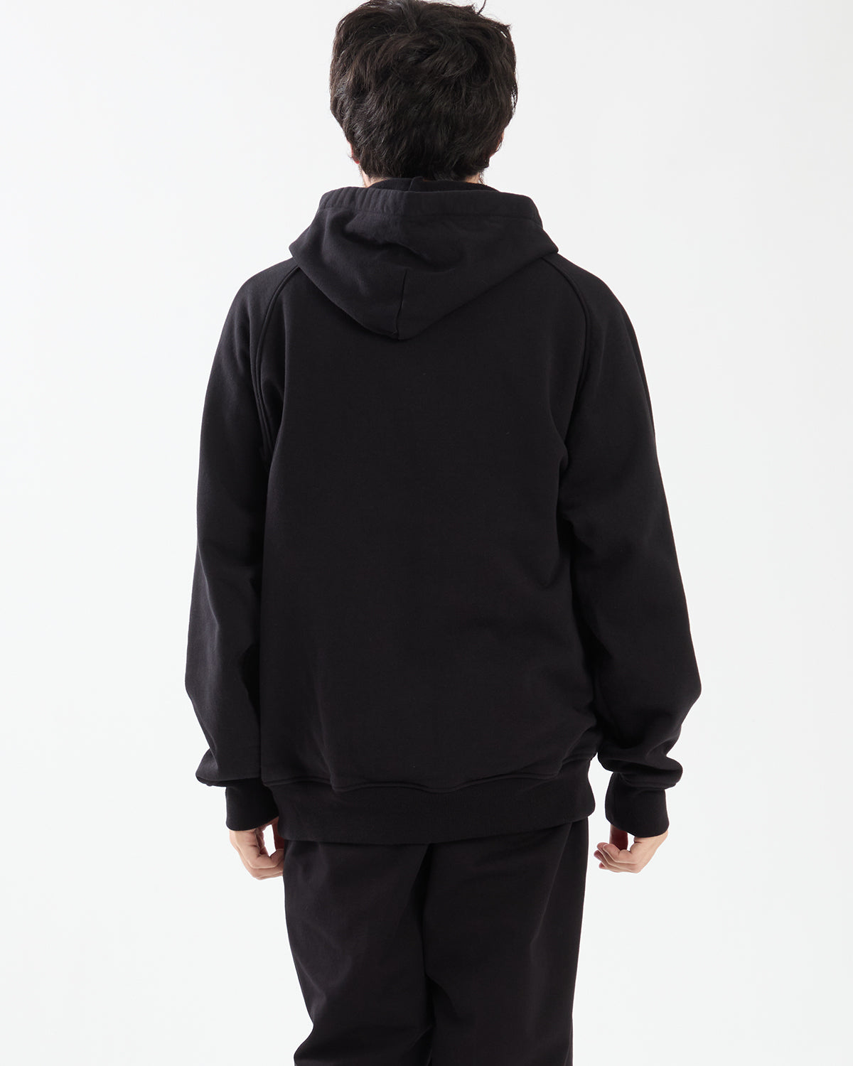 コットン裏毛ジップパーカ