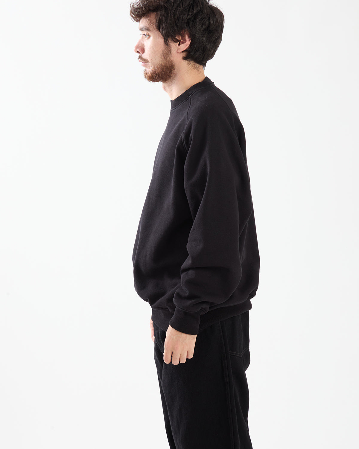COTTON LOOPBACK CREW NECK