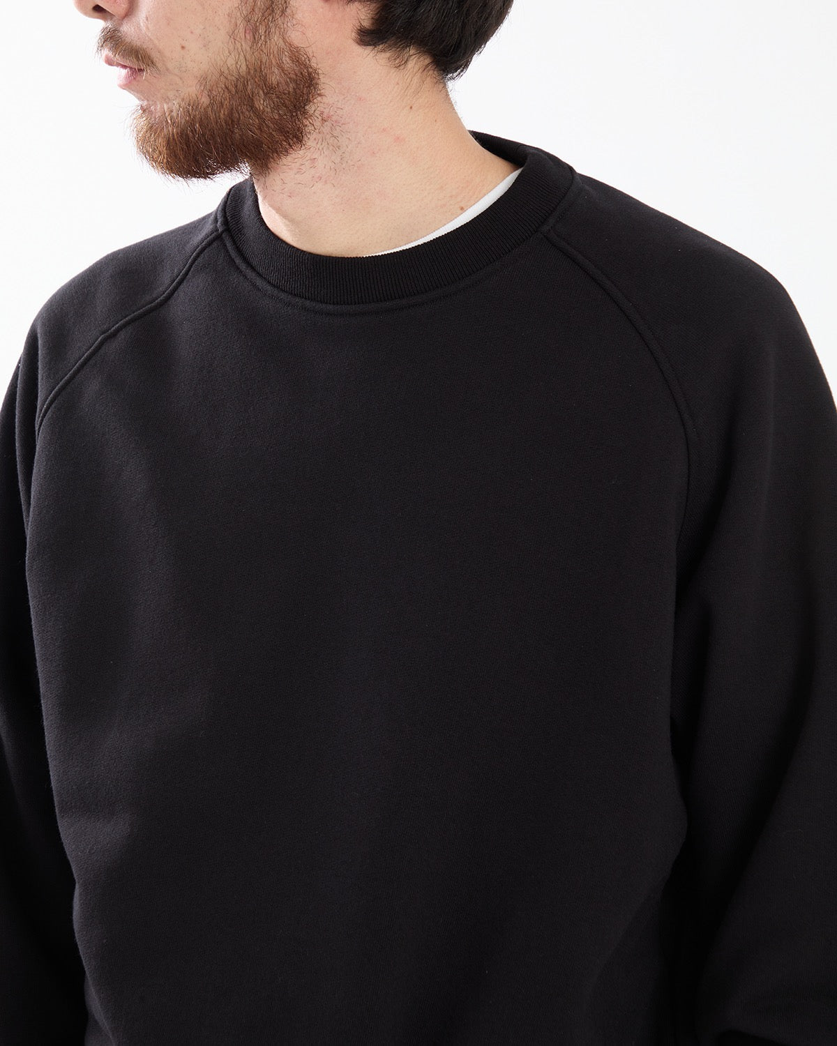 COTTON LOOPBACK CREW NECK