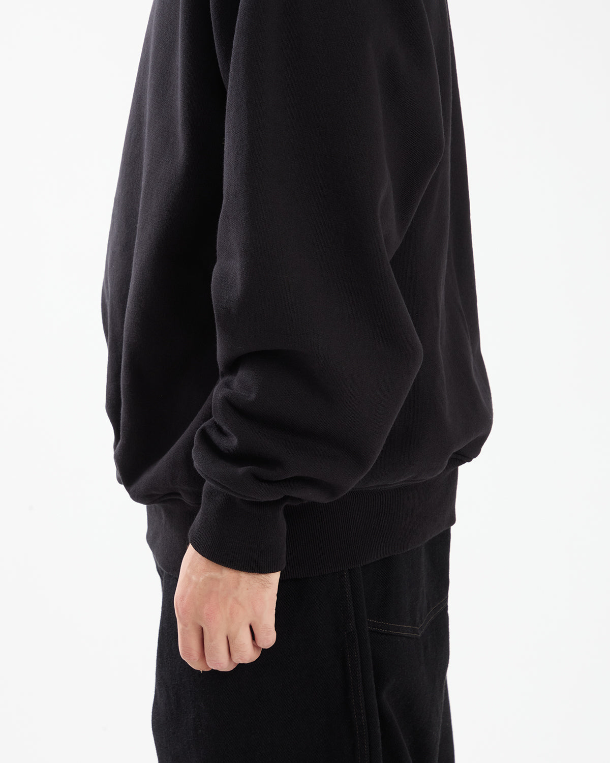 COTTON LOOPBACK CREW NECK