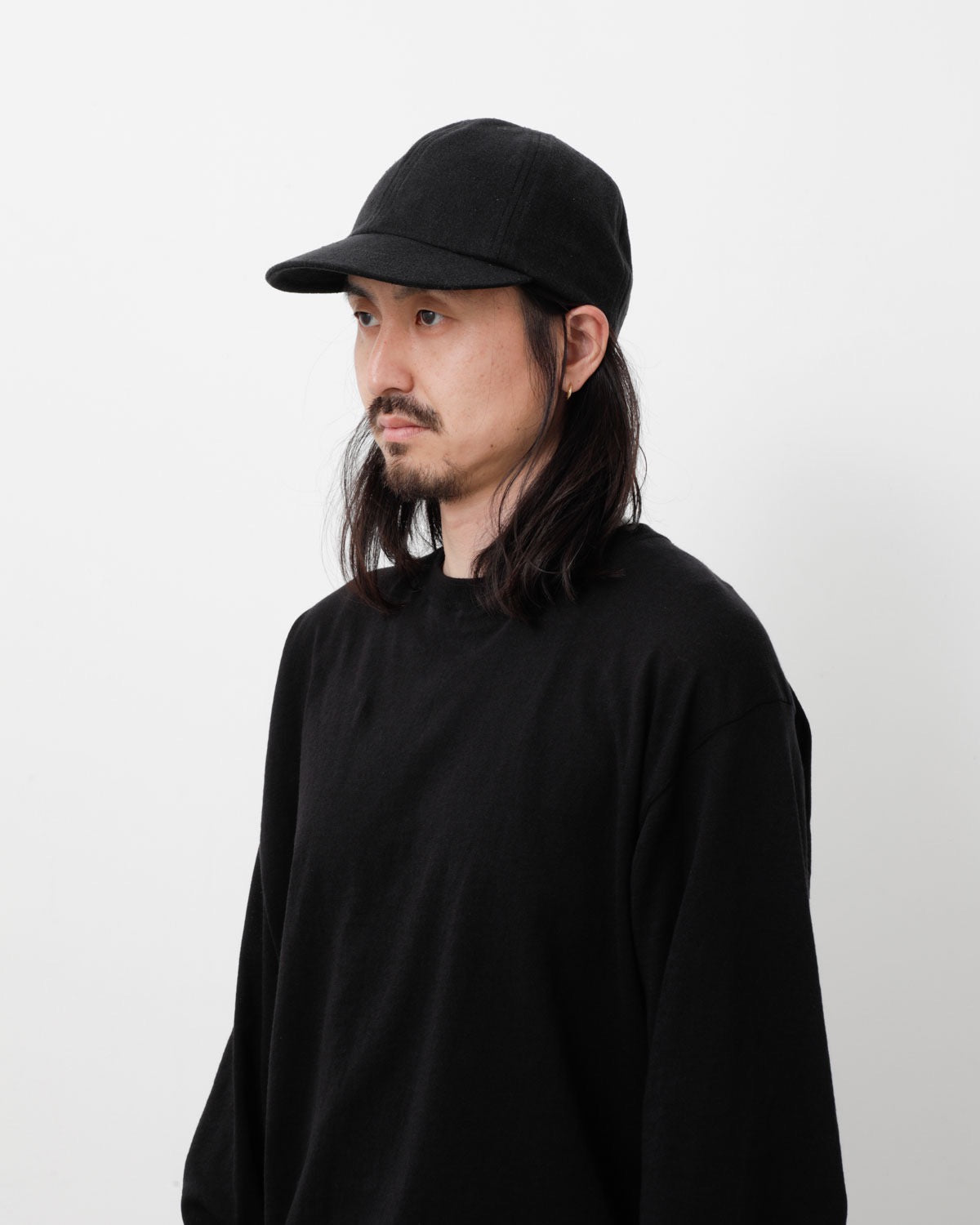 コルニエ Super140's WOOL SILK NEP CAP Super140's WOOL SILK NEP CAP｜BLACK – Cornier