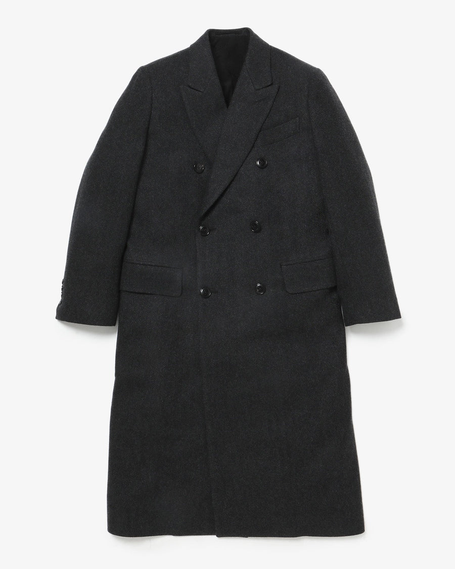 WOOL HERRINGBONE DUFFLE CHESTER COAT