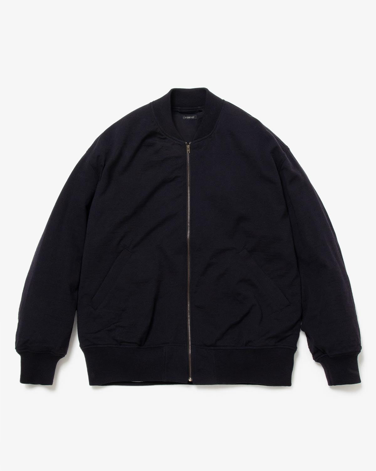 WOOL KNIT ZIP BLOUSON