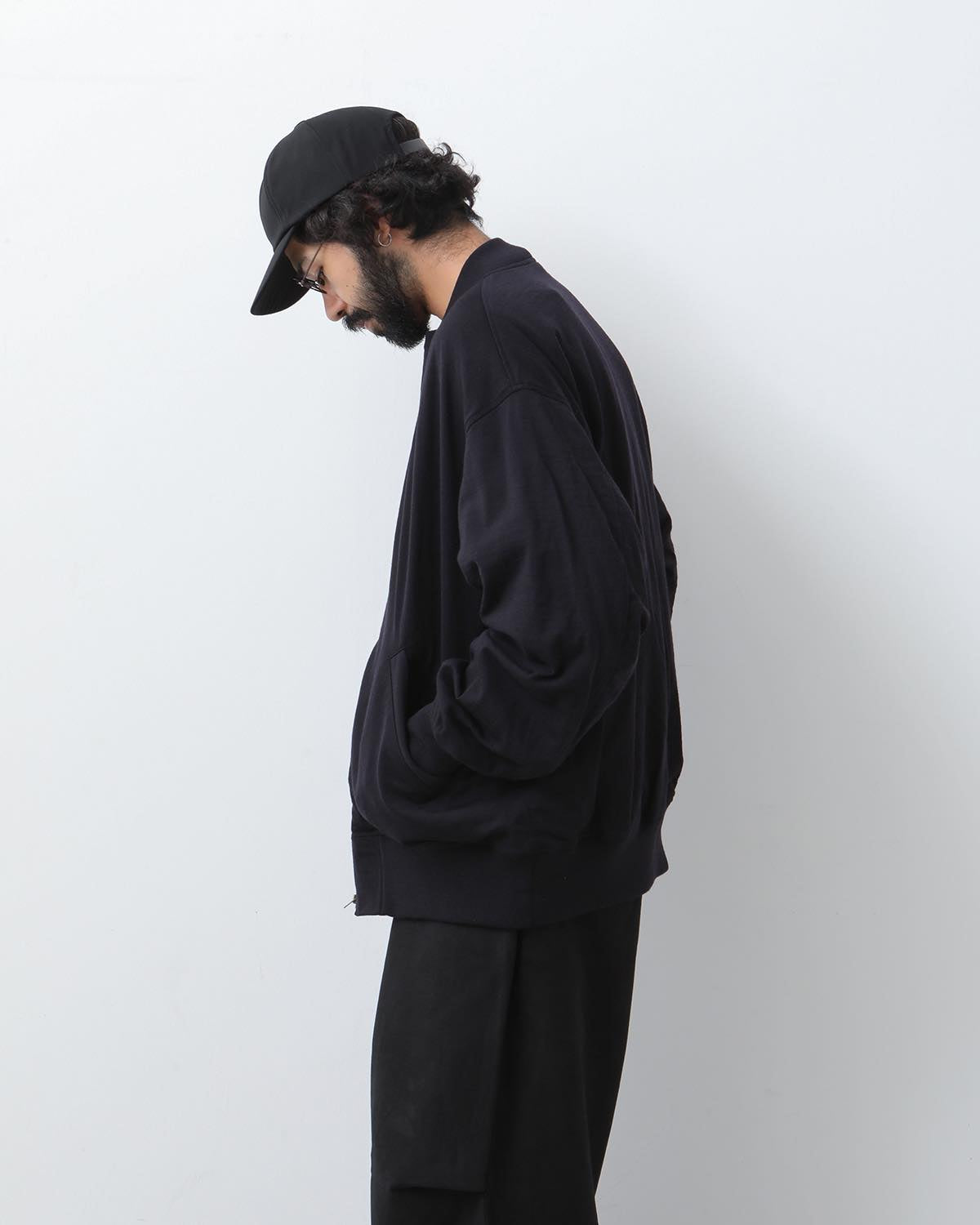 WOOL KNIT ZIP BLOUSON