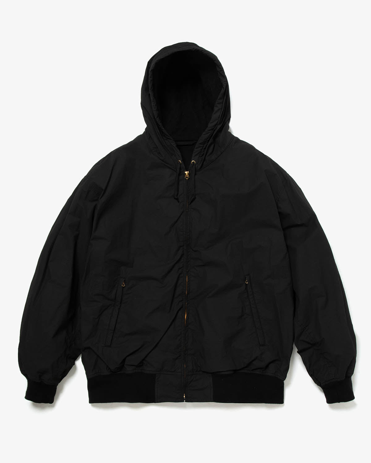 COTTON NYLON ZIP PARKA