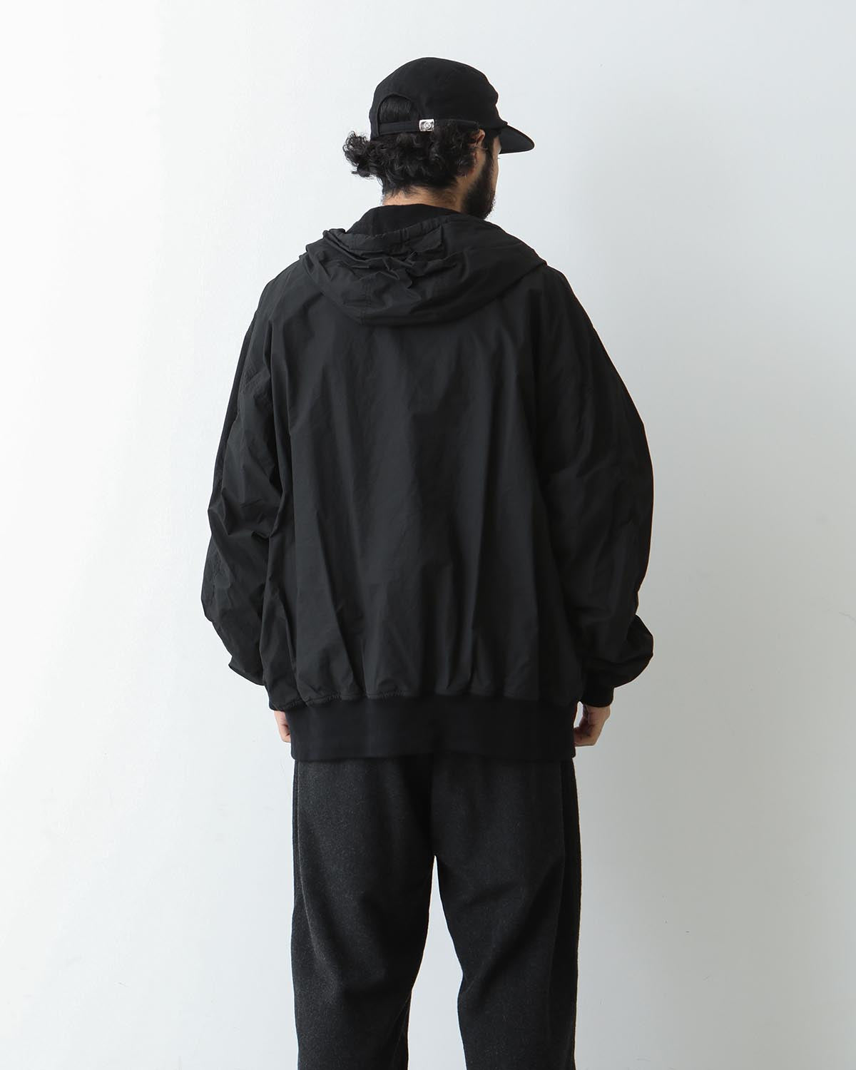 COTTON NYLON ZIP PARKA