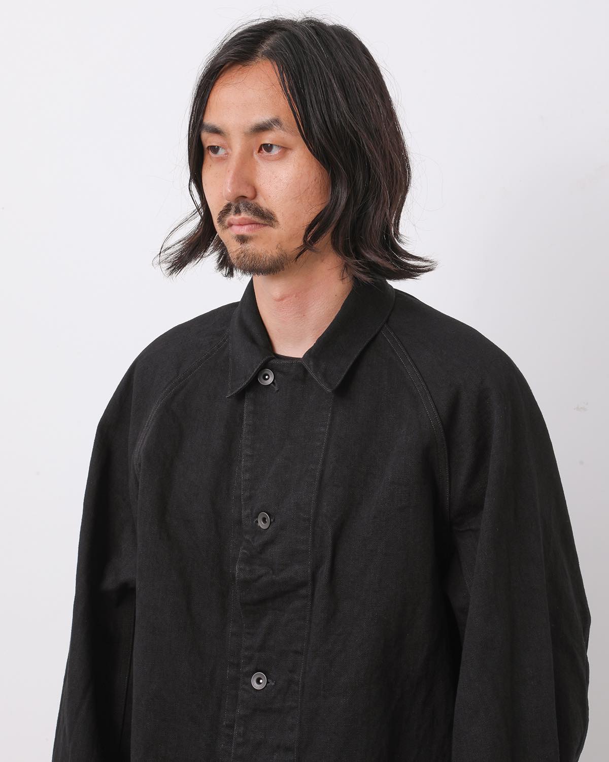 ブラックデニムワークジャケット