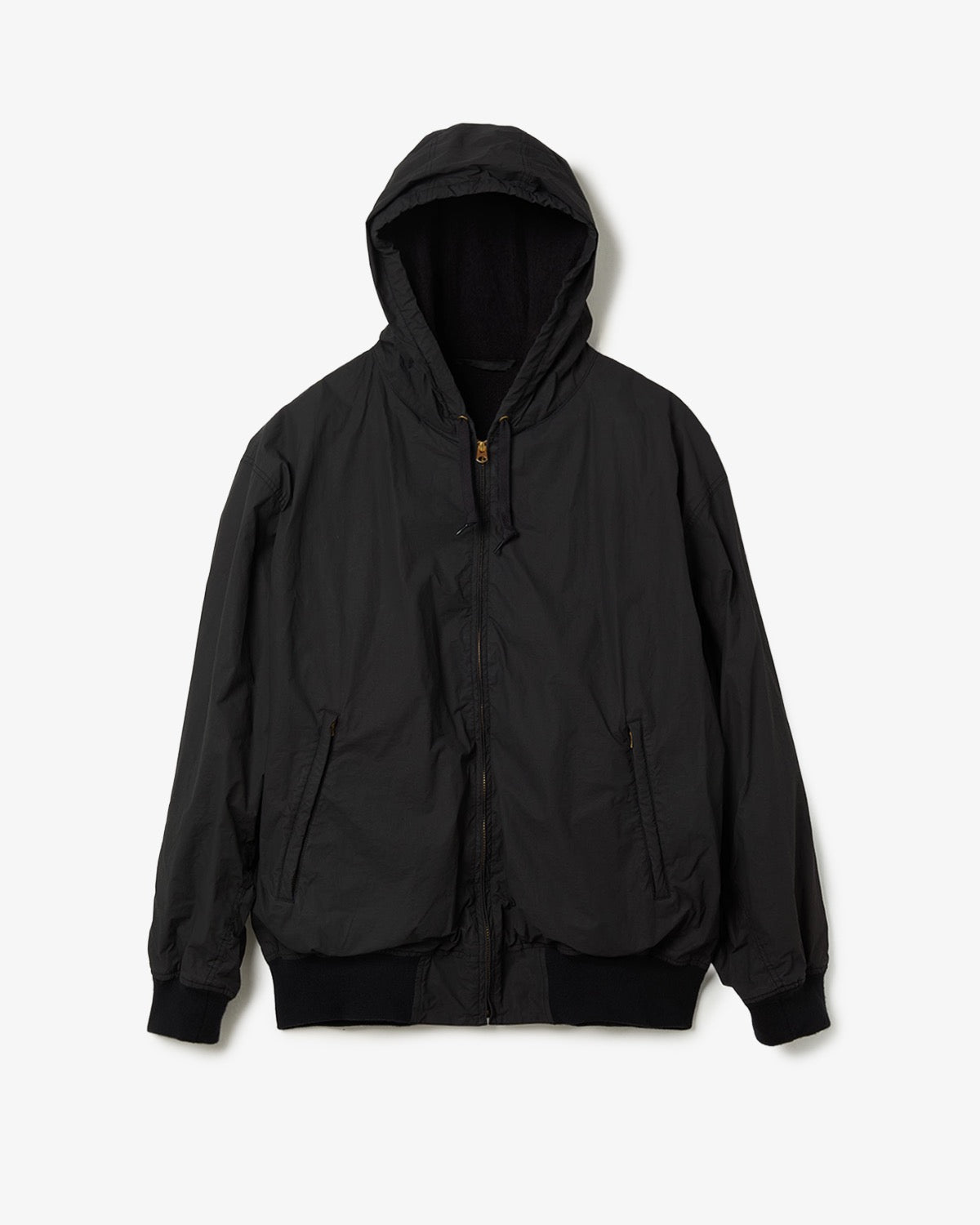 COTTON NYLON ZIP PARKA