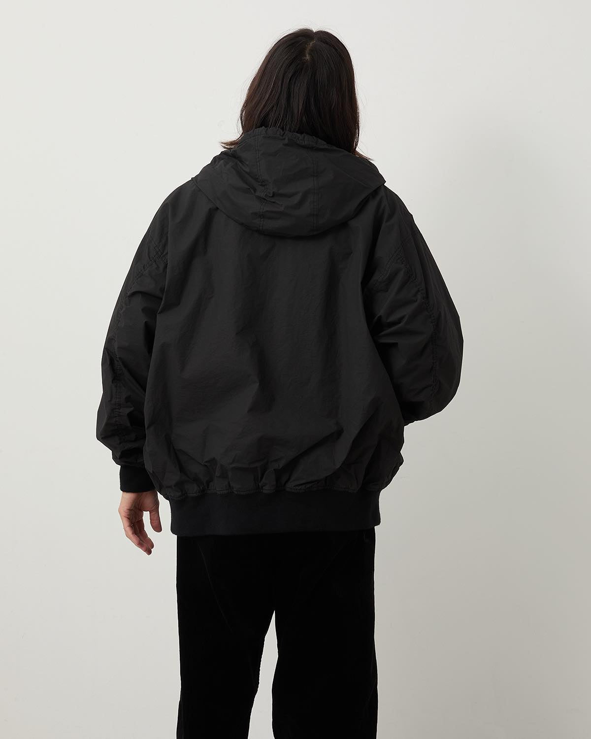 COTTON NYLON ZIP PARKA