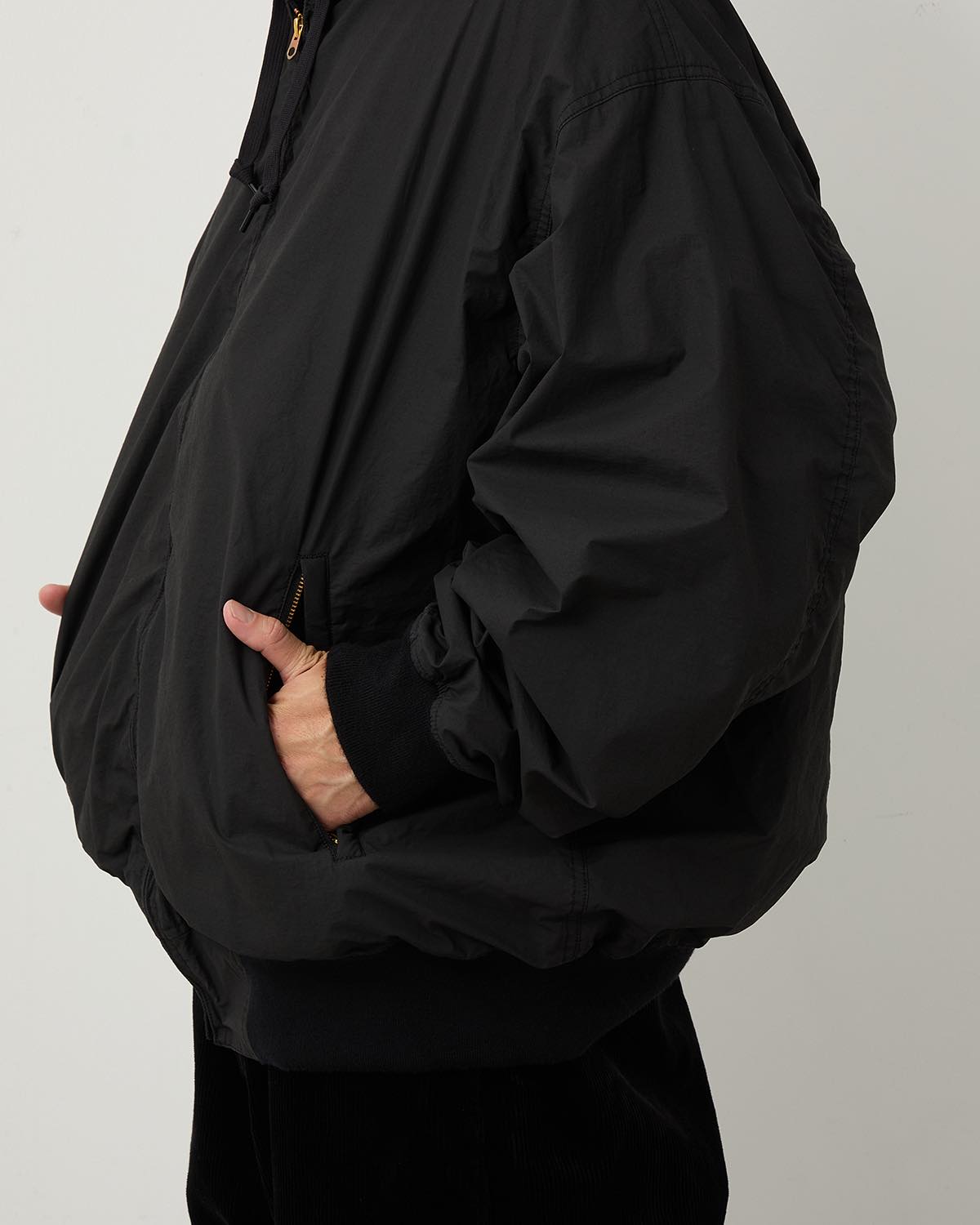 COTTON NYLON ZIP PARKA