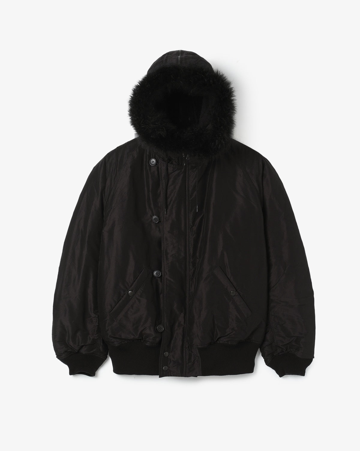 COTTON SILK MILITARY HOODED JACKET