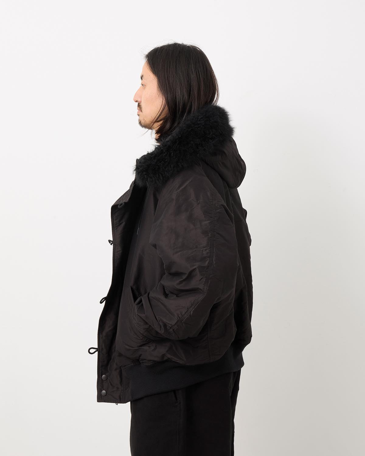 COTTON SILK MILITARY HOODED JACKET