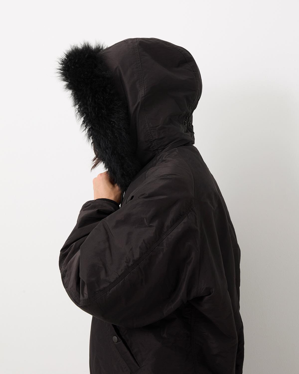 COTTON SILK MILITARY HOODED JACKET