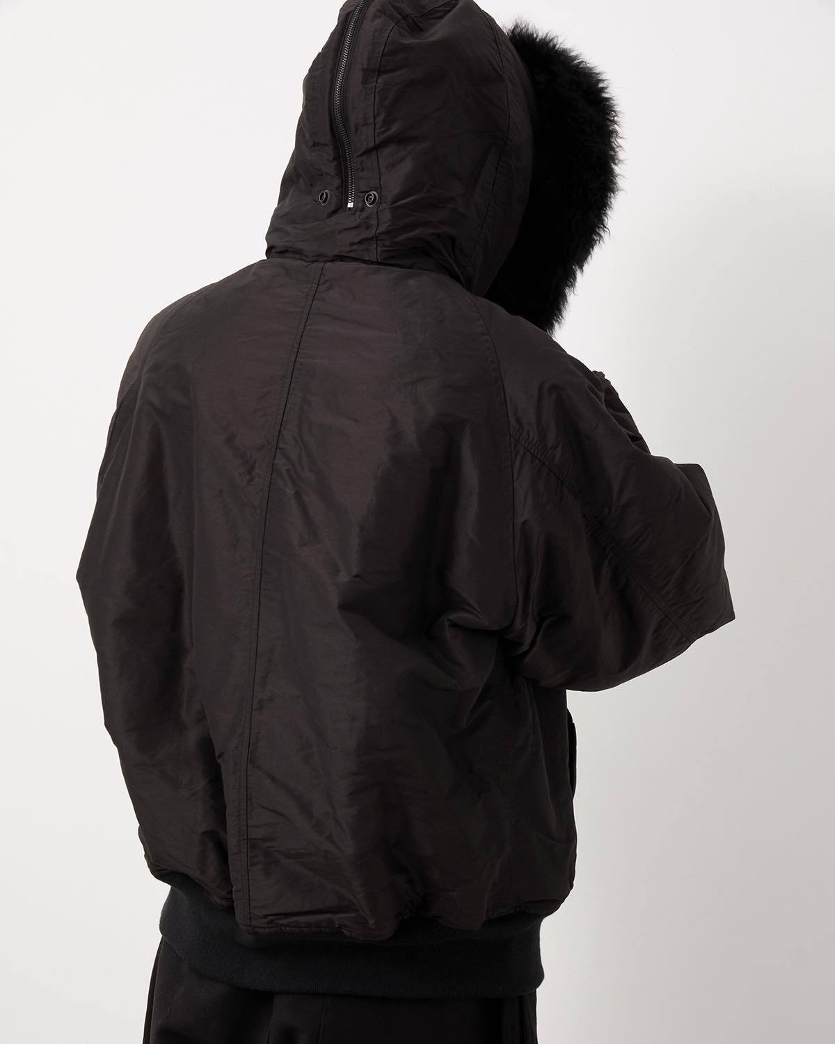 COTTON SILK MILITARY HOODED JACKET