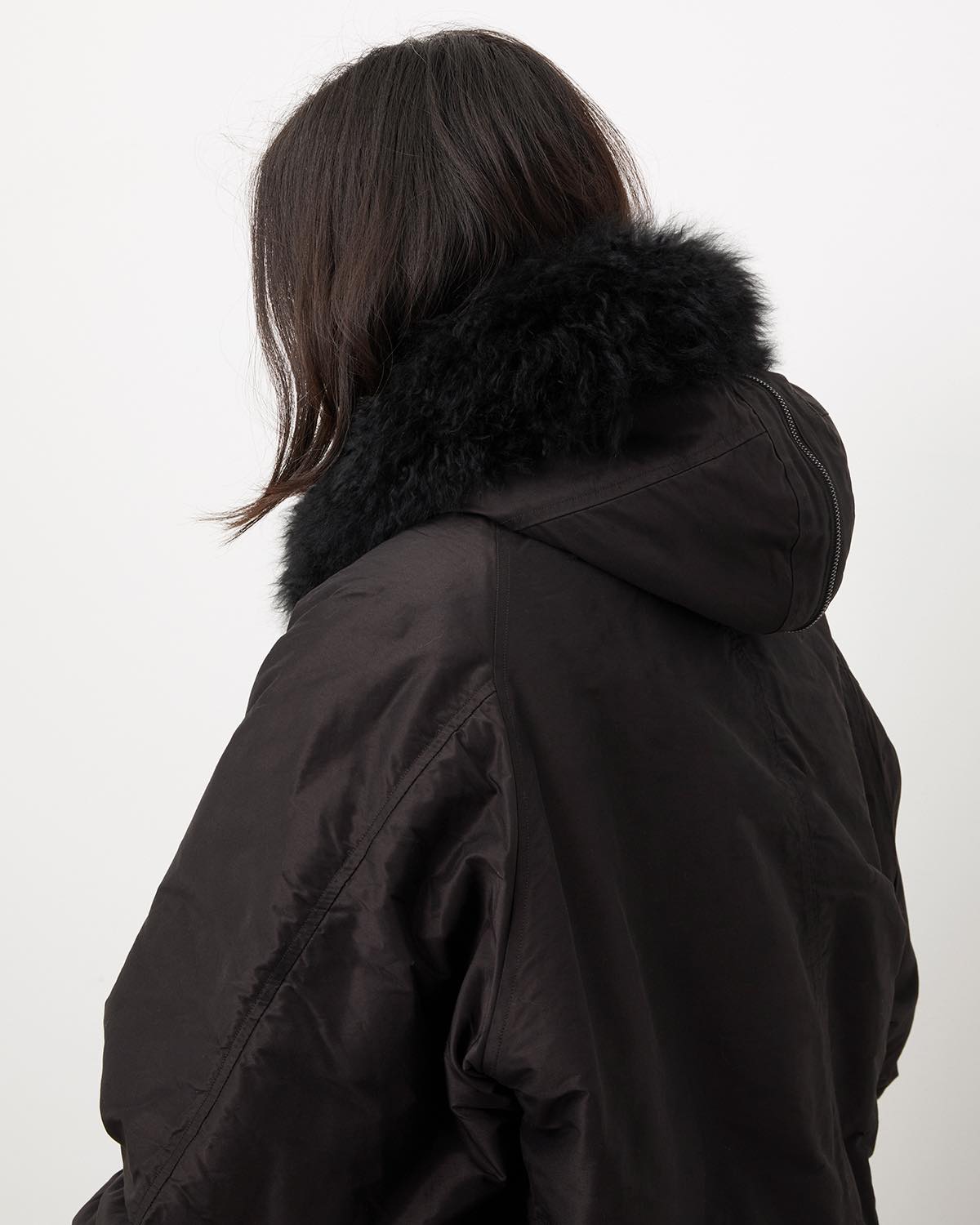 COTTON SILK MILITARY HOODED JACKET