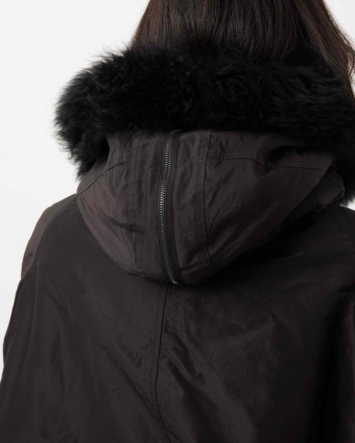 COTTON SILK MILITARY HOODED JACKET