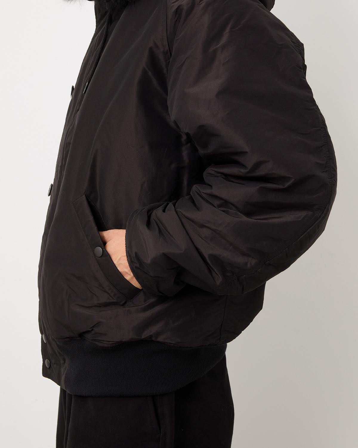 COTTON SILK MILITARY HOODED JACKET