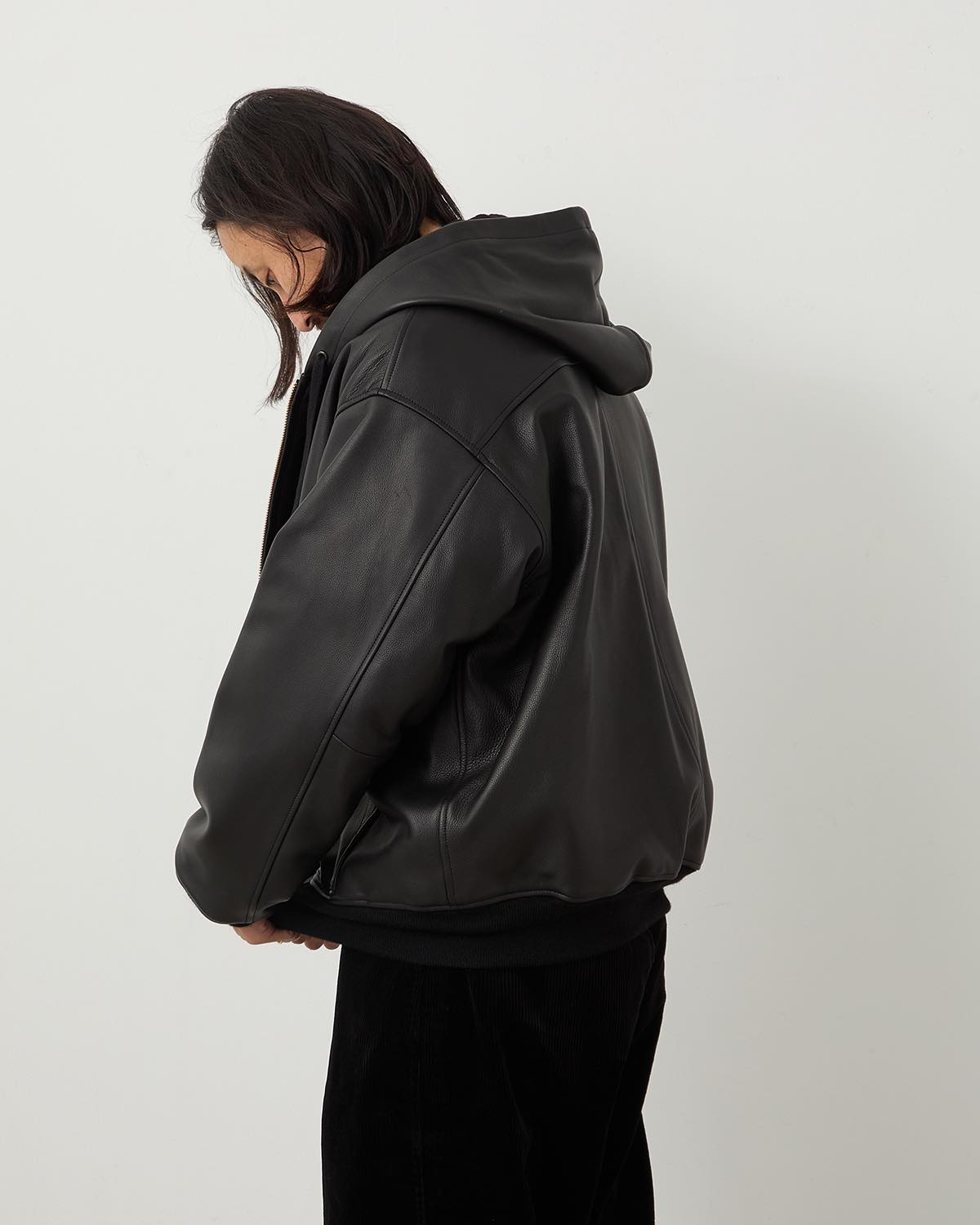 CALFSKIN ZIP PARKA