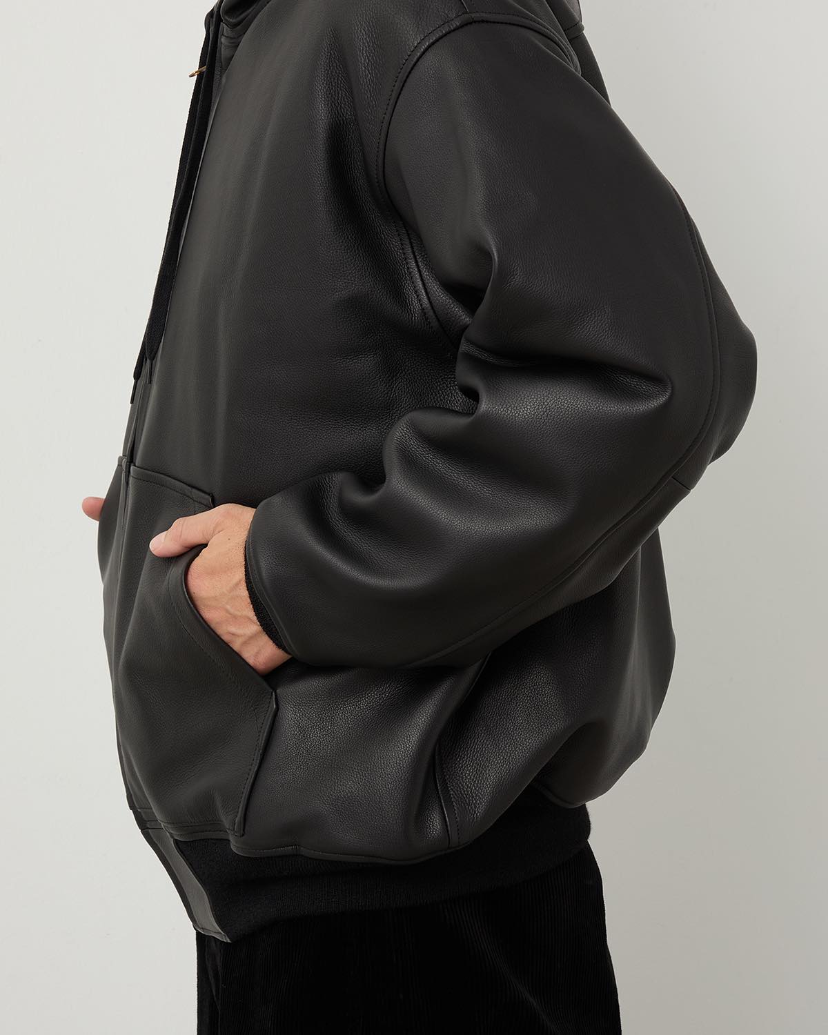 CALFSKIN ZIP PARKA