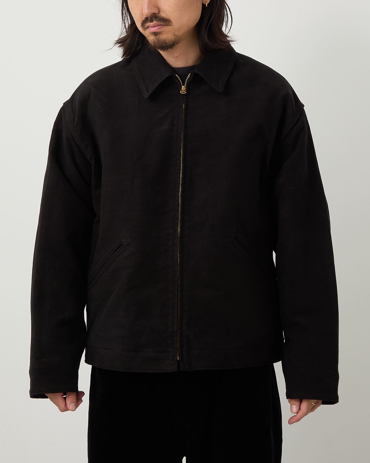 MOLESKIN ZIP SHORT JACKET