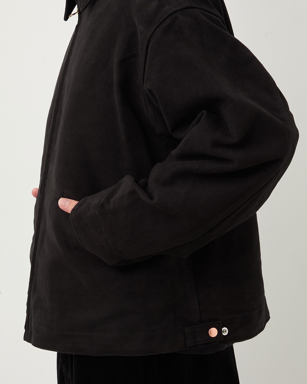 MOLESKIN ZIP SHORT JACKET
