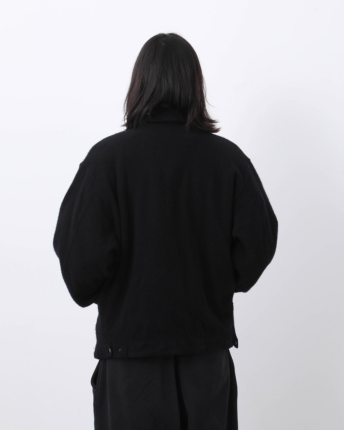 FELTED WOOL ZIP SHORT JACKET