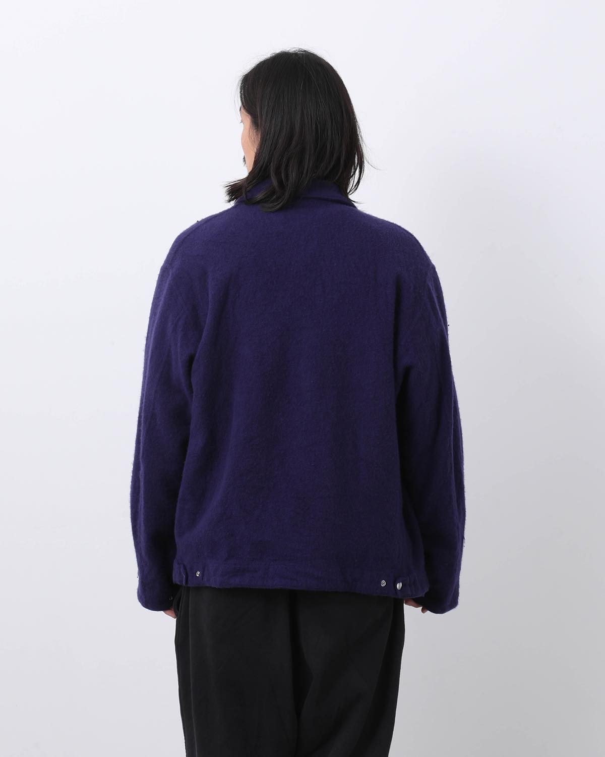 FELTED WOOL ZIP SHORT JACKET