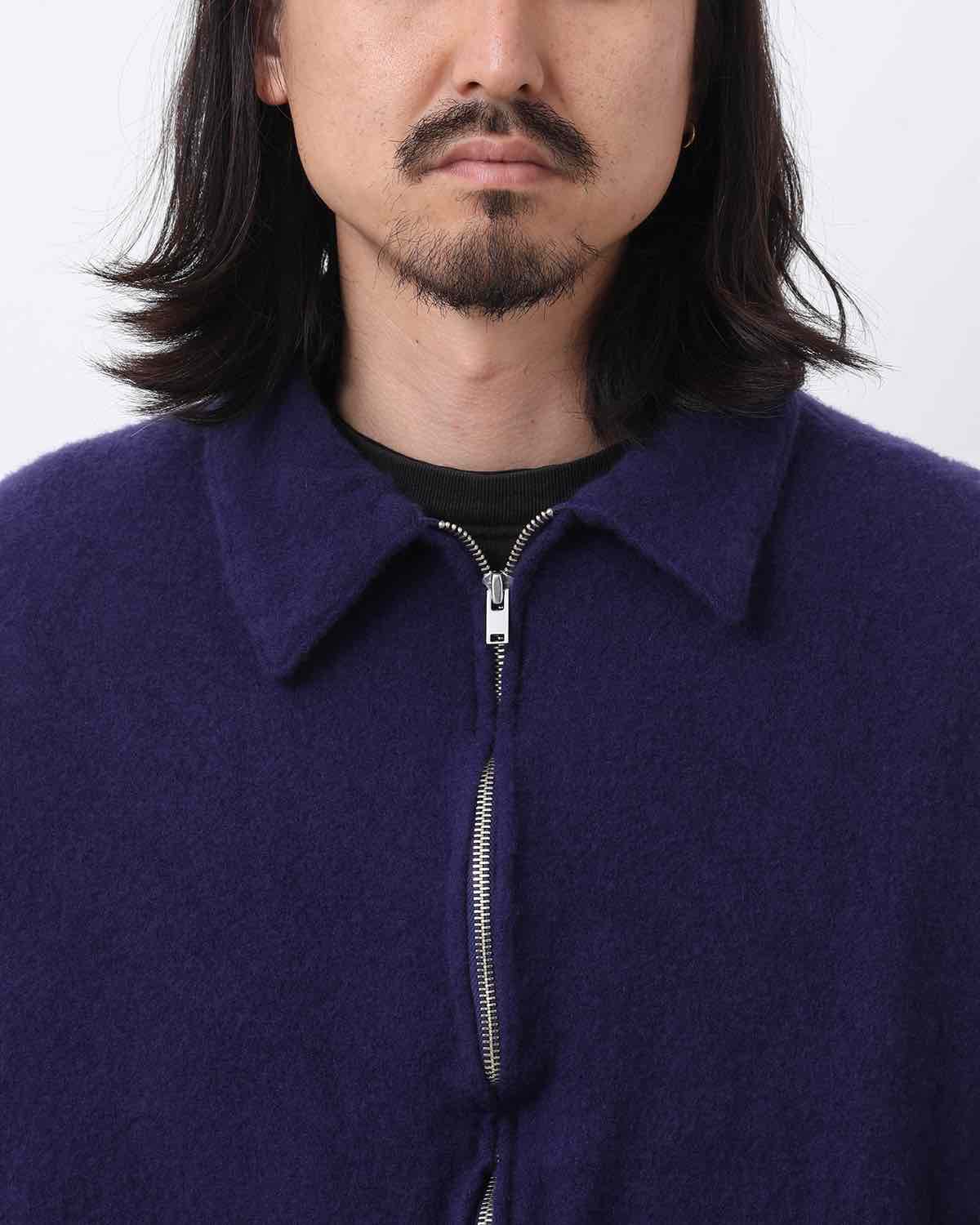 FELTED WOOL ZIP SHORT JACKET