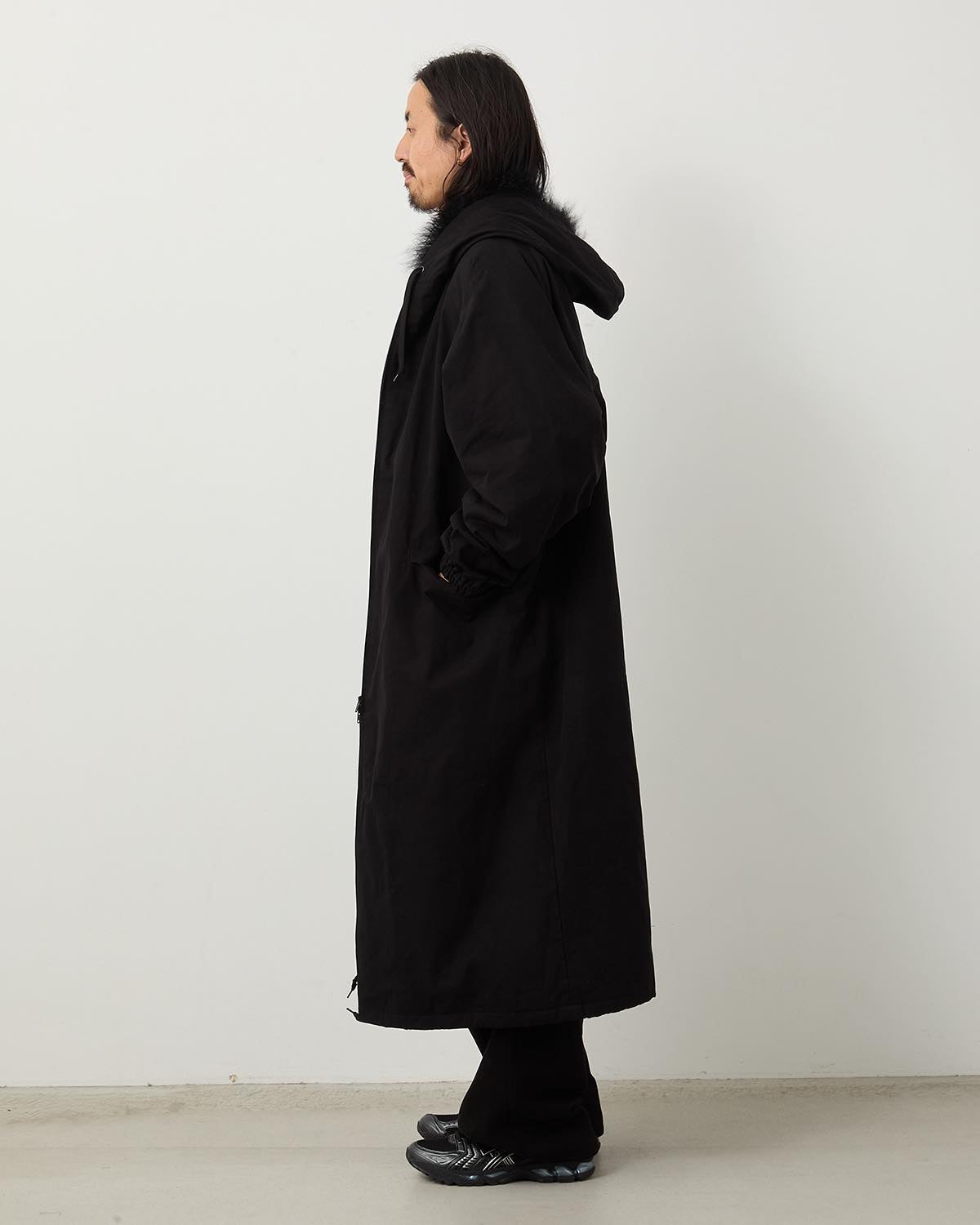 HOODED LONG COAT