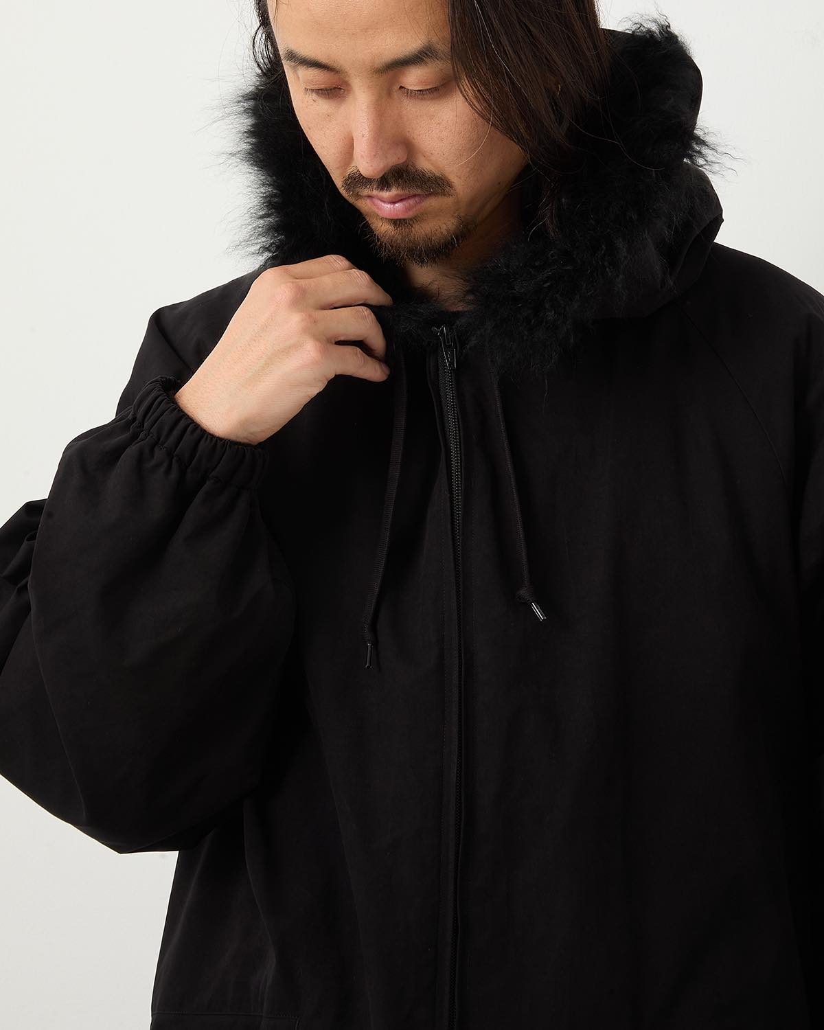 HOODED LONG COAT