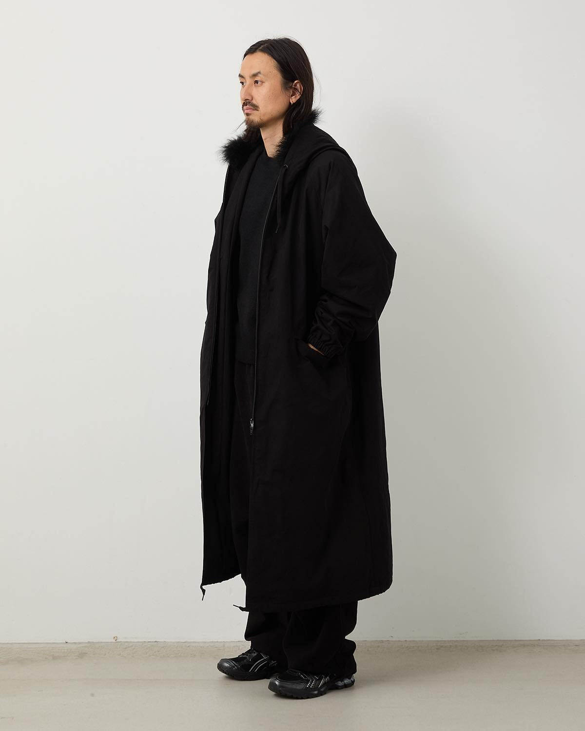 HOODED LONG COAT