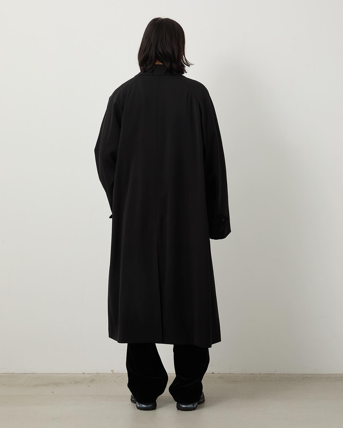 WOOL GABARDINE BAL COLLAR COAT