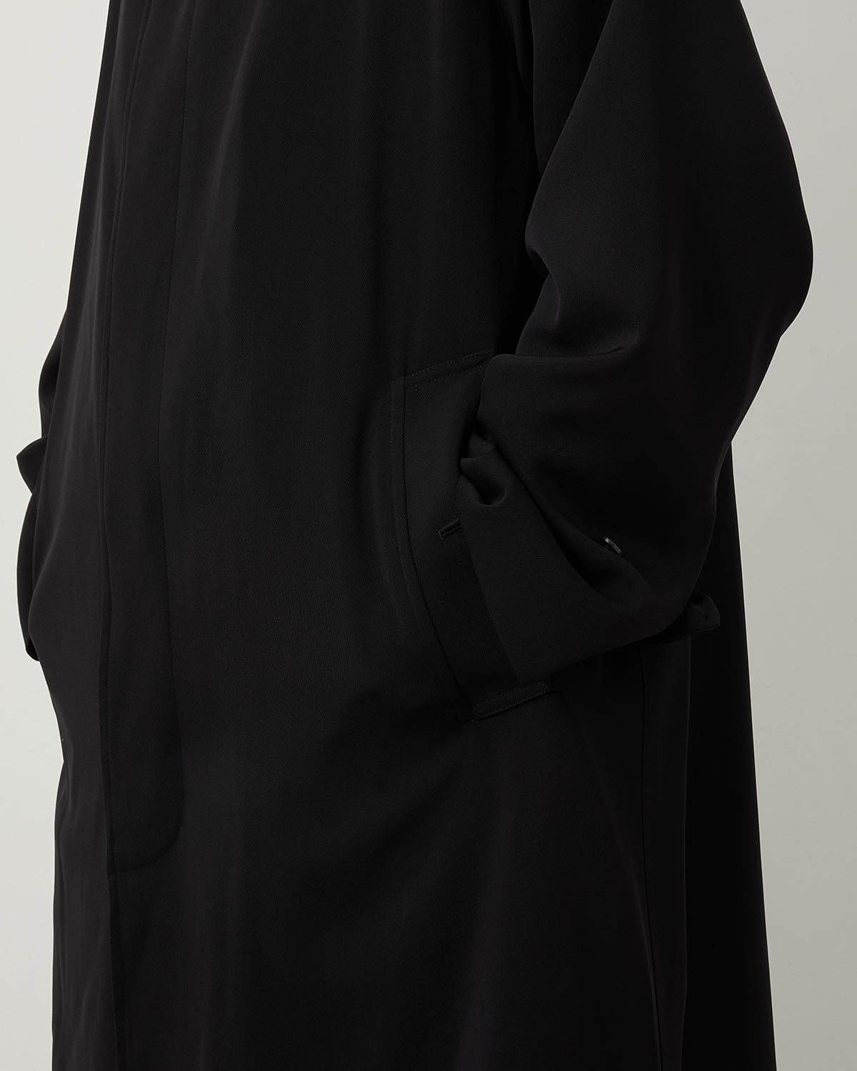 WOOL GABARDINE BAL COLLAR COAT