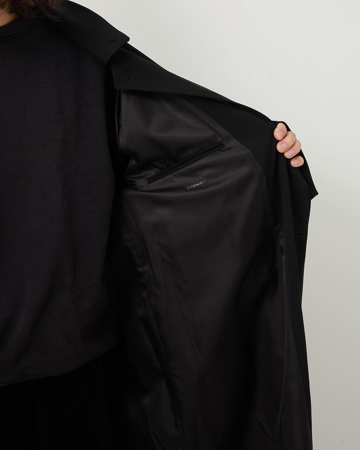 WOOL GABARDINE BAL COLLAR COAT