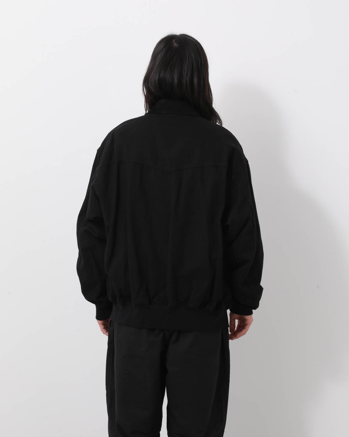ブラックドリルジップジャケット