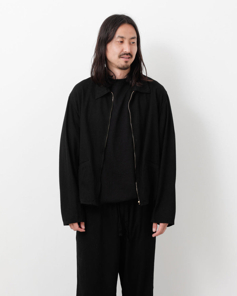1/3まで！【新品タグ付】シルクネップフードプルオーバー ブラック ブルゾン ANORAK JACKET 261TSNHーJKM04
