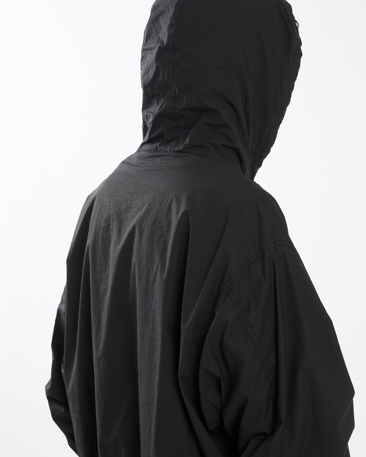 COTTON NYLON ZIP HOODIE