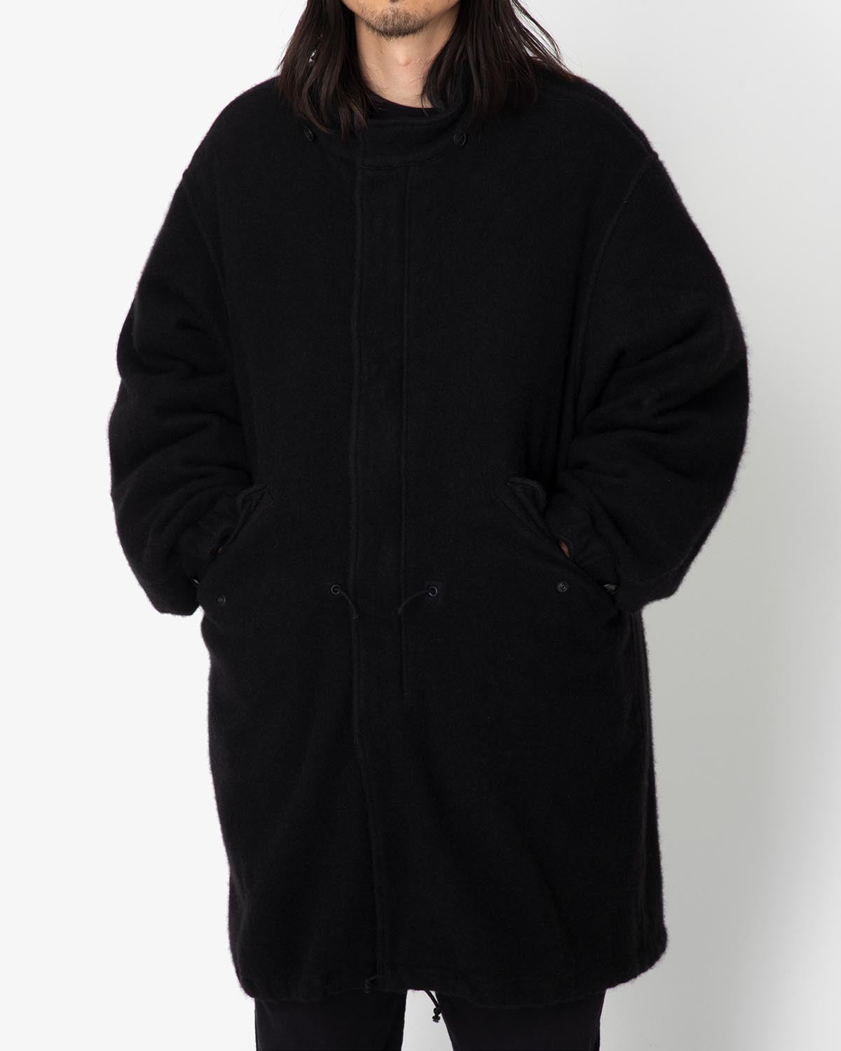 CASHMERE MILITARY HOODED COAT