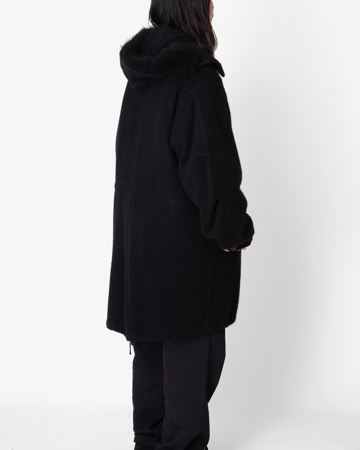 CASHMERE MILITARY HOODED COAT