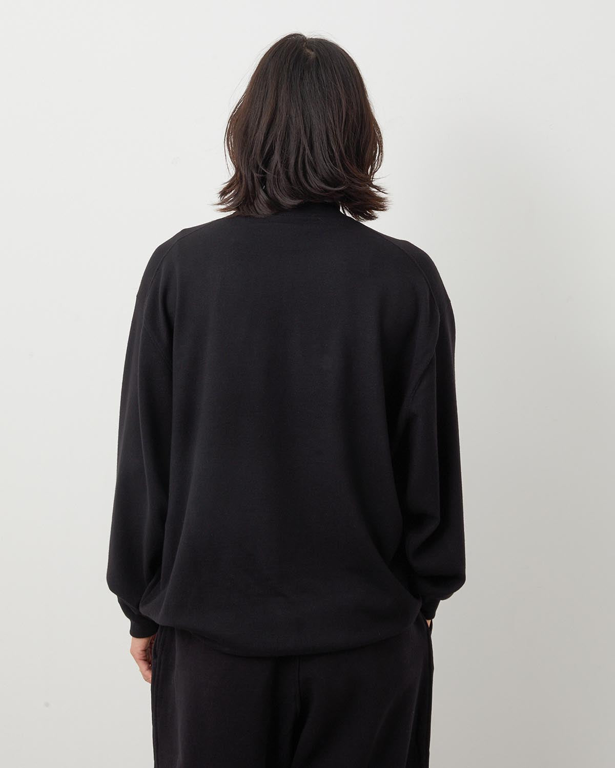 ウールモックネックニット