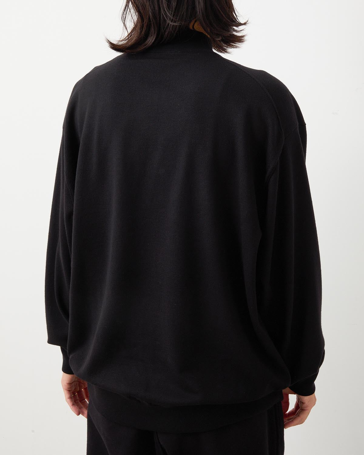 ウールモックネックニット