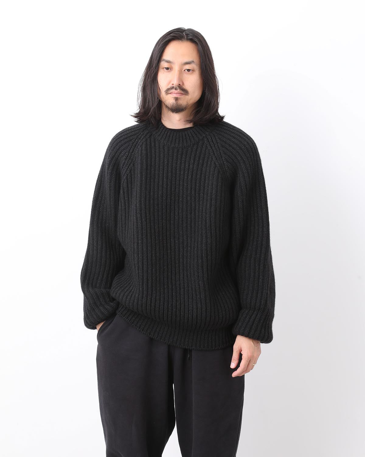 CASHMERE WASHI MILITARY KNIT