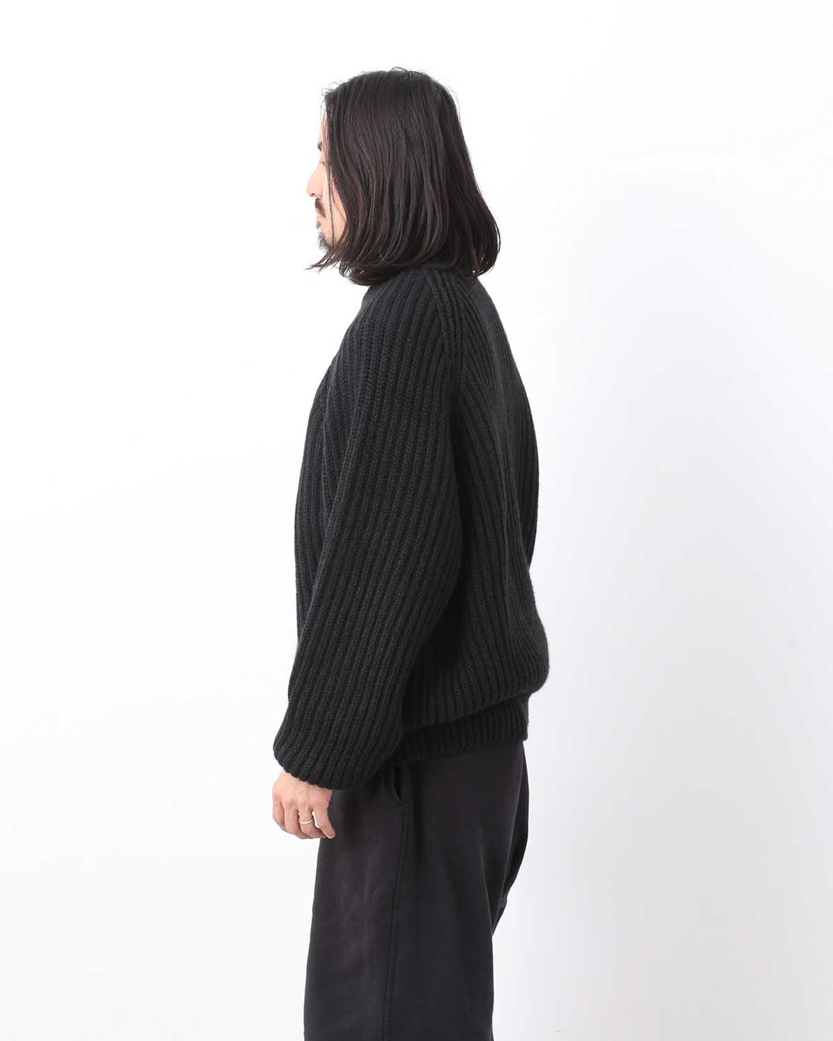 CASHMERE WASHI MILITARY KNIT