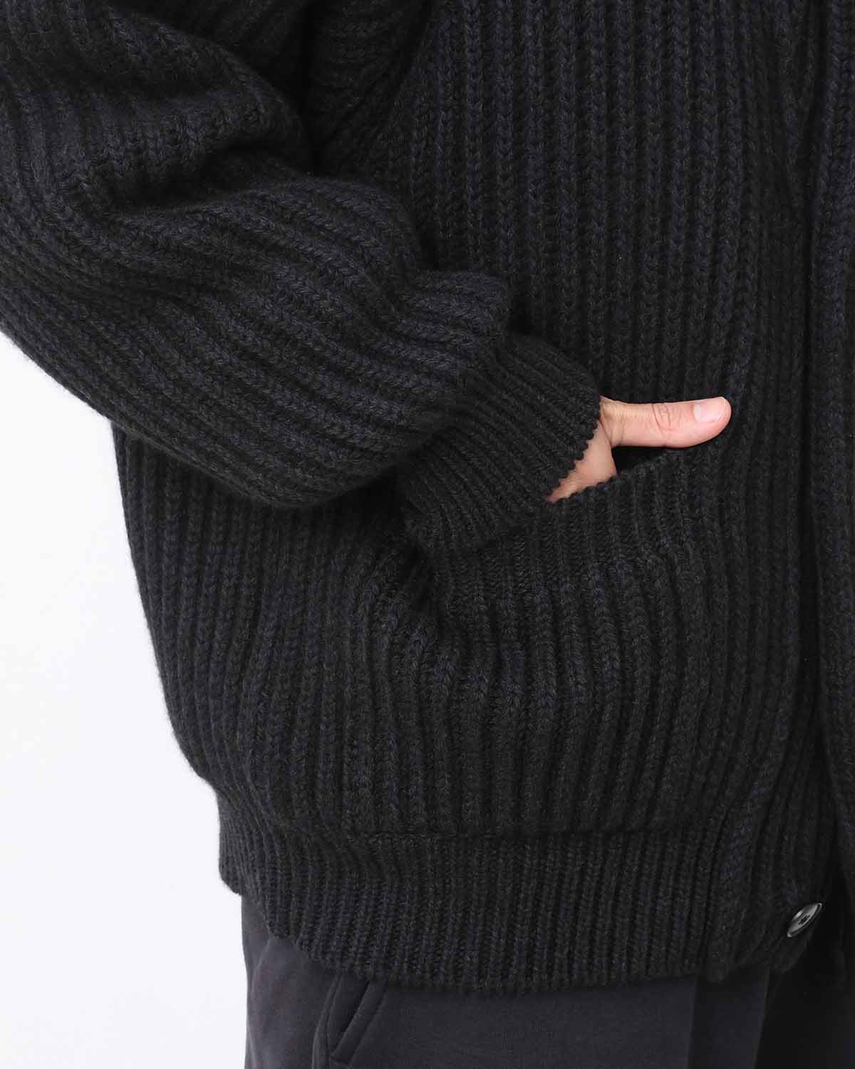 CASHMERE WASHI SHAWL COLLAR KNIT JACKET